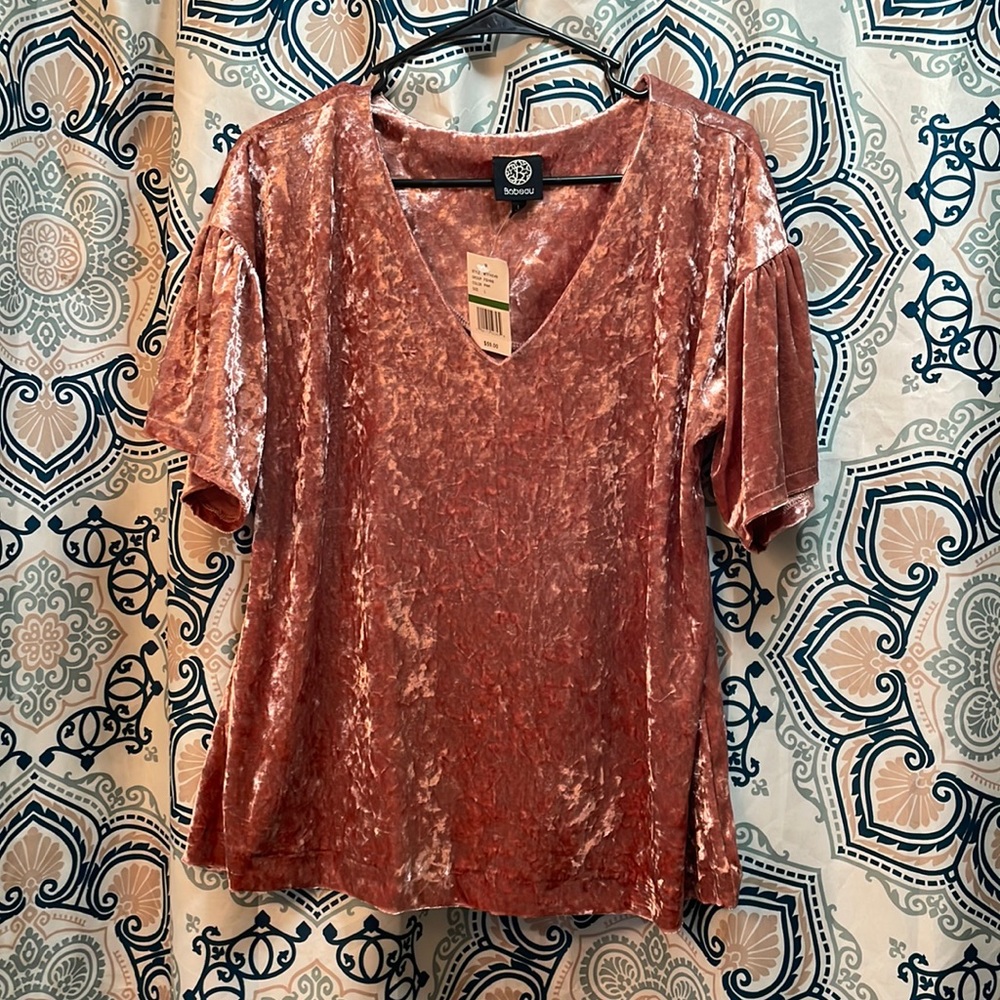 Pink Velvet Top